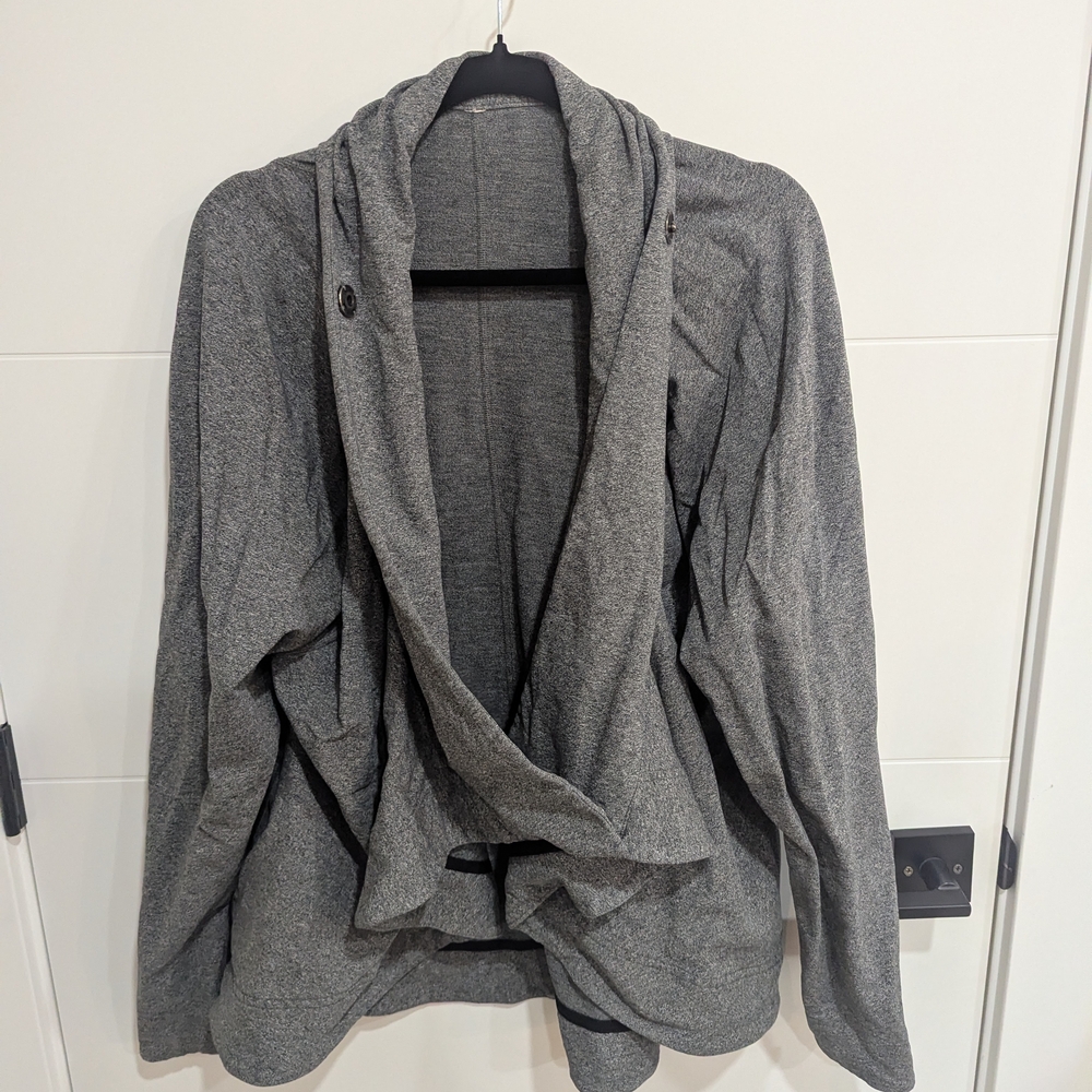 Lululemon Asymmetrical Cocoon Wrap Sweater | Grey | Est. 6 /8 (see measurements)